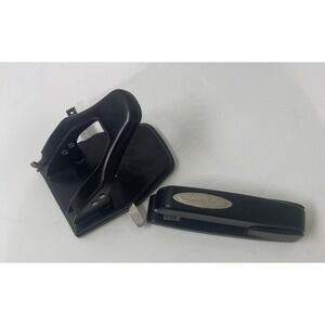 Swingline 747 Stapler and 2-Hole Punch Set Black Office Desktop Bundle Good